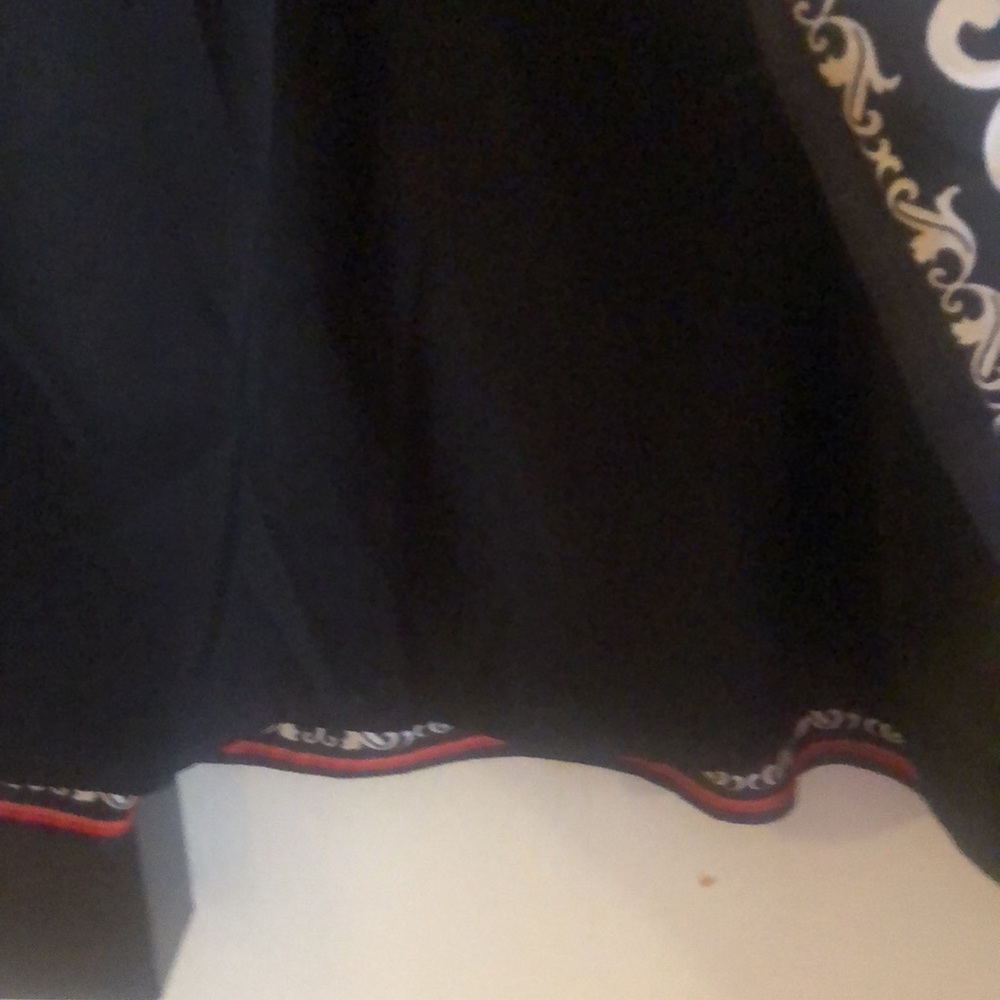 Cute White House Black Market Black/White/Red Print Mini Skirt - Picture 5 of 7